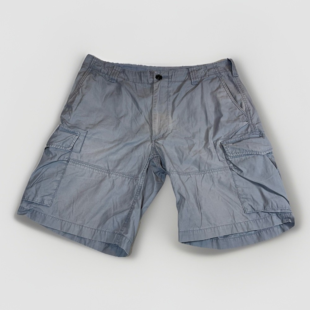 Polo Ralph Lauren Cargo Shorts Mens Size 35 Blue Drill Khaki Utility Lightweight